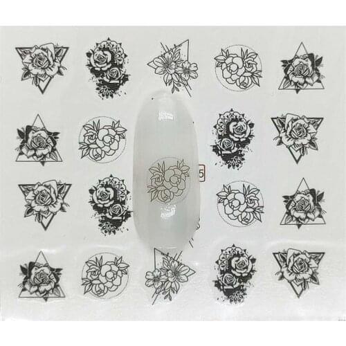 Nail Sticker Feathe DIY Manicure Slider Embossed Adhesive Nail Art Tips Decorations Decals B17