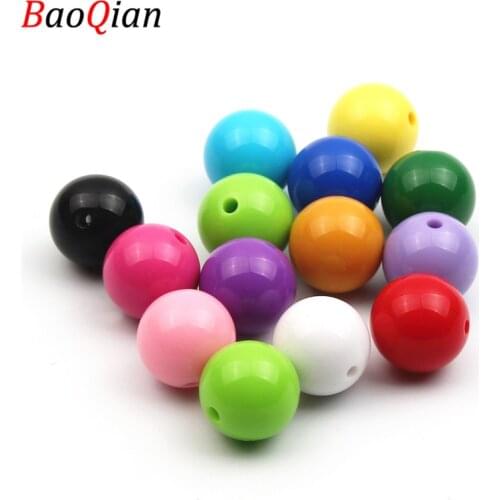 Cheap Fashion Bubblegum Colorful Beaded Acrylic Beads For Necklaces Jewelry Making Bracelet 6/8/10/12/14/16/18/20mm