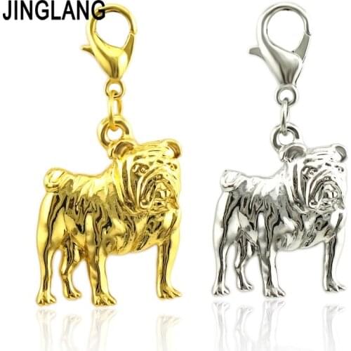 JINGLANG Wholesale Metal Mixed Enamels Charms Accessories Handmade Classic DIY Fashion Dog Charm for Jewelry Making 50 Pieces