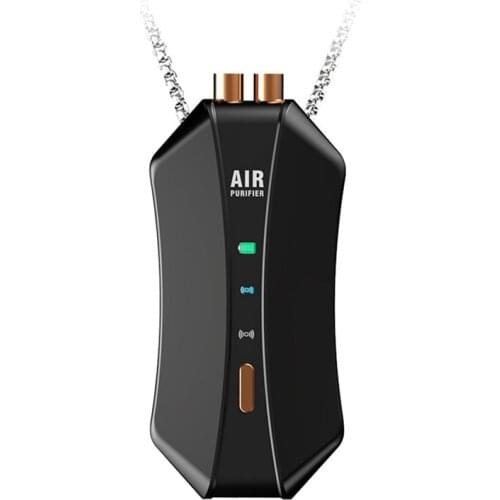 Air Purifier Necklace Mini Personal Wearable Necklace Negative Ion Generator Car Air Freshener Low Noise Random Color
