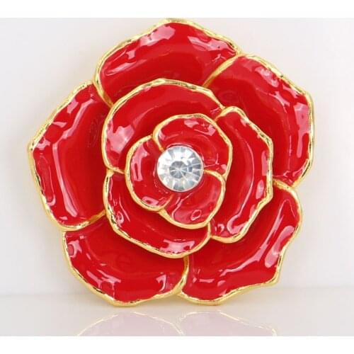 Simple Peony Flower Brooch Jewelry For Women/men Fashion Jewelry Brooch Pins Metal Scarf Wedding Gift Diy Jewellery Accessories