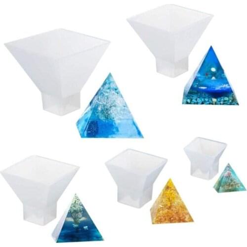 Transparent Pyramid Silicone Mould DIY Resin Decorative Craft Jewelry Making Mold resin molds for jewelry