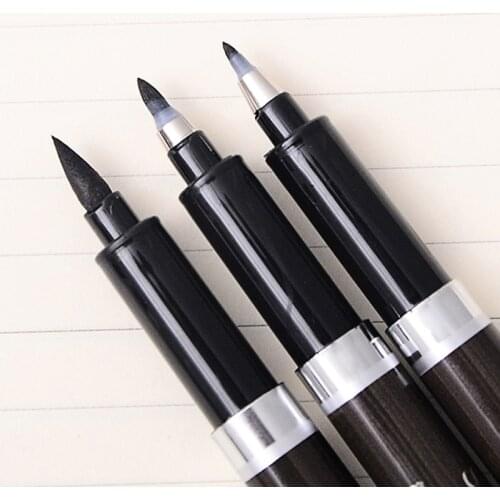 3Pcs/lot Calligraphy Pen Fine Medium Brush for Signature Drawing Hand Writing Lettering Words Painting Art Design Supplies