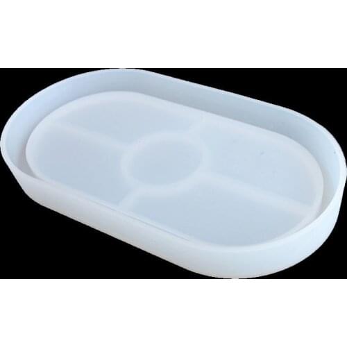 DIY Ashtray Mold Square Cup Mat Making Silicone Mould Oval Resin Casting Molds MUMR999