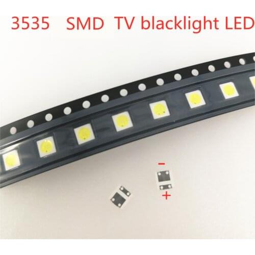 50PCS 3535 Cold cool white For LCD TV repair LG led TV backlight strip lights light-emitting diode SMD LED beads 6V 2W / 3V 1W