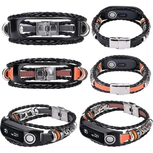 National Style Woven Rope Bracelet Metal Clasp Conjunction Wrist Strap Band for TomTom Touch Smart Bracelet Watch Accessories