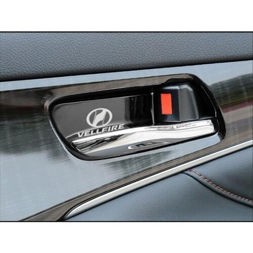 Car Interior Door Handle Ornament for Toyota Vellfire Stainless Steel Accessories Car Styling 2pcs