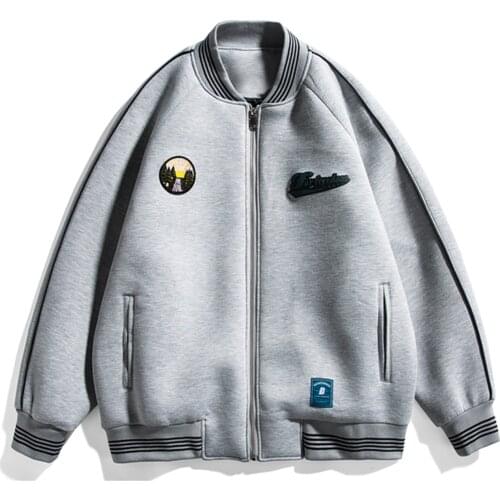 LACIBLE Vintage Street Flocking Embroidery Winter Coat Men Women Streetwear Jacket 2021 Winter Harajuku Jackets