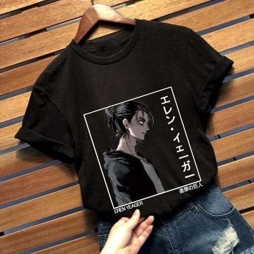 Eren Yeager Women Men Fashion T-shirt Attack on Titan Casual Tee