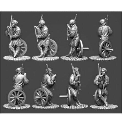 1/24 75MM European peasant soldier (WITH BASE ) Resin figure Model Miniature gk Unassembly Unpainted