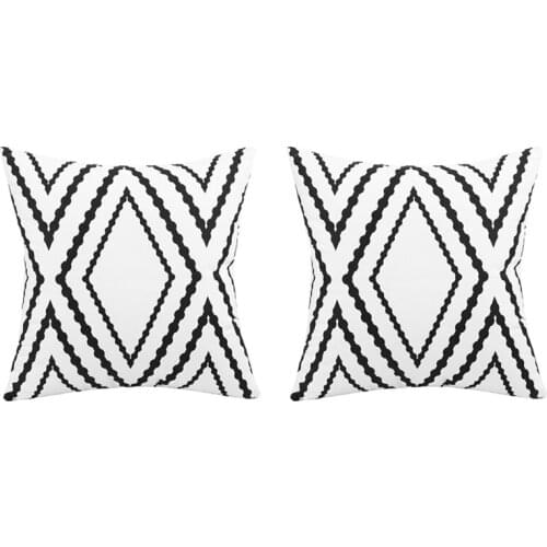 Pillow Covers Boho Pillow Covers Blend Square Decorative Throw Pillow Covers for Sofa Couch Bed Decor 2PCS