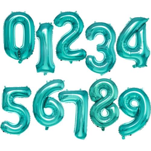 32 inch Number Balloon Birthday Party Decorations Kids Digit Blue Balloons Wedding Figure Graduation 2020 Party Balloons