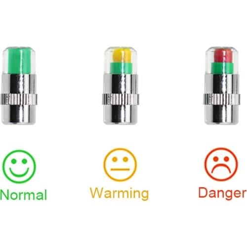 4 Pieces Car Tire Pressure Monitor Auto Alert Valve Stem Sensor Indicator Caps Tire Pressure Monitoring System