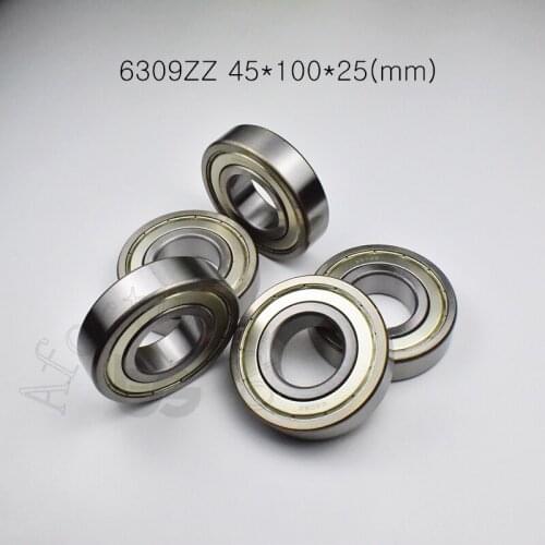 6309ZZ 45*100*25(mm) 1piece bearing abec-5 Metal sealed bearing Thin wall bearing 6309 6309ZZ chrome steel bearing