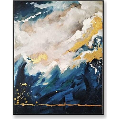 Abstract painting for home wall decoration hand drawn canvas oil painting high quality art poster for living room entrance hotel