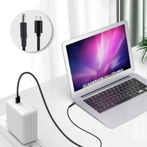 Type-C PD Charging Cable Converter to 4.5x3.0mm DC Plug HP-Laptop Power Bank T84C