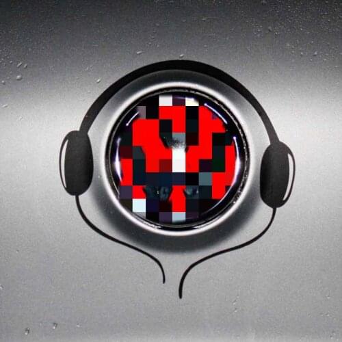 Car Accessories Earphone Tail Logo Stickers and Decal for VW Volkswagen Polo Skoda Golf Jetta Sagitar Touran Passat CC Tiguan