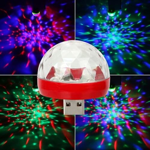 Car LED Atmosphere Lights USB RGB Lamp Auto Interior Lights DJ Club Disco Magic Stage Effect Lights Decorative Lamp Car-styling