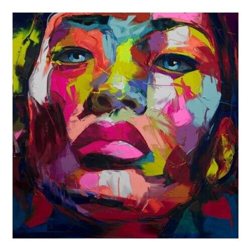 Francoise Nielly Model100% Hand Painted Face Oil Painting Wall Art Wall Pictures For Living Room Home Decor Caudros Decoration