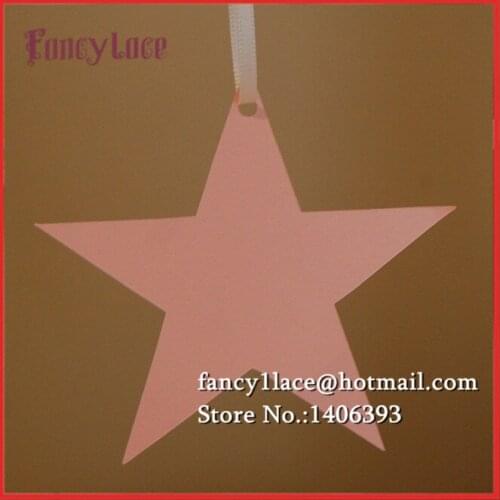 50PCS Laser Cut Christmas Star Place Card Paper Card Hang Tag Gift Card Book Mark Wish Card Wedding Favors Party Decoration