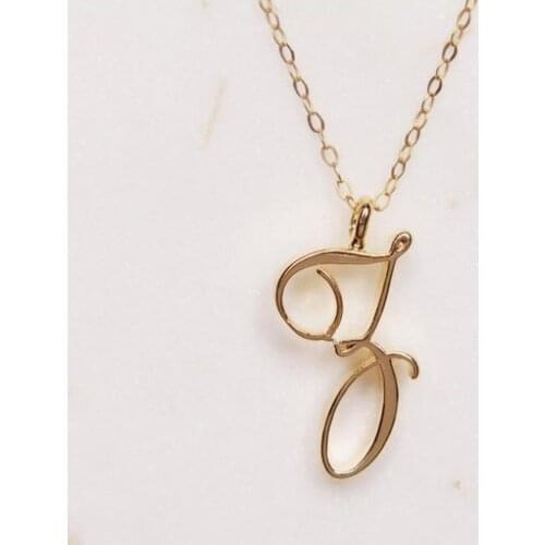 Small letter Label Simple Initial Logo alphabet Z Necklace Name Symbol English Initials Letters Charm Pendant Jewelry