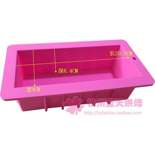 Wholesale,retail,free shipping, Thick toast mold silicone mold soap mold 1000ML-1100ML not belly up rectangular mold