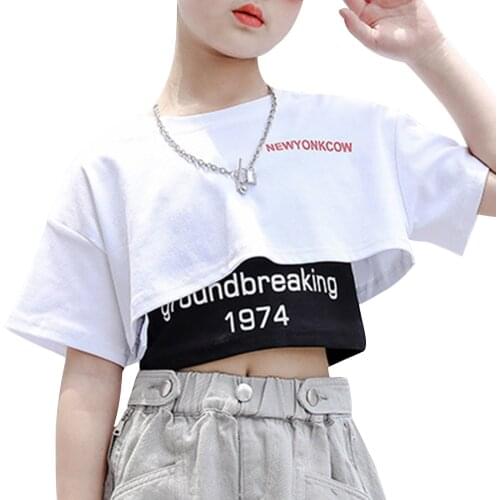Oyolan Summer Fashion Girls' Clothes Two-piece Sets Sweatshirt Short T-shirt Skinny Vest Letters Printed 4-14Y Girls Tops Suits