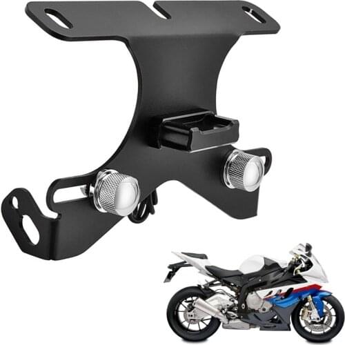 Motorcycle Rear License Number Plate Frame Holder Bracket with LED Plate Light For-BMW S1000RR 2009-2018 S1000R HP4