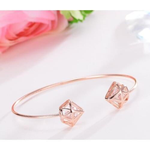 Luxury Stainless Steel Bangle Hand Fashion Rhinestone Jewelry Dress Bracelets For Women Best Gifts
