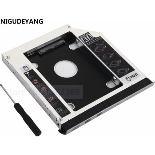 With Faceplate Bezel + Bracket 2nd SATA HDD SSD Hard Drive Enclosure Caddy for Dell Latitude E5420 E5520 E5430 E5530