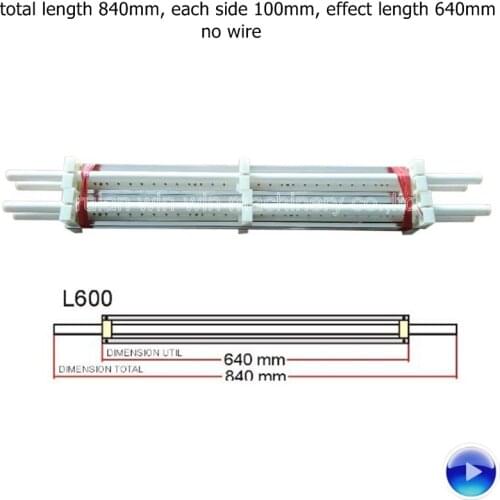 L600 static eliminator bar no wire for bag making machine total length 840mm, each side 100mm, effect length 640mm