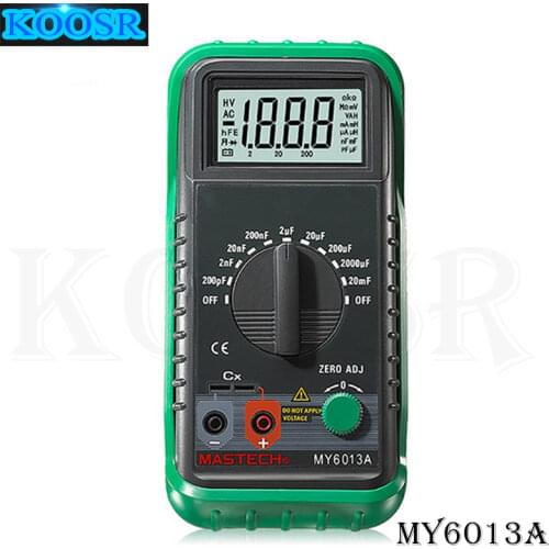 MASTECH MS6013A (MY6013A) Capacitor Tester Tecrep Portable Digital Capacitance Meter 200pF-20mF Electrical Test Diagnostic-tool