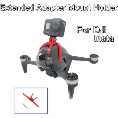 Extended Adapter Mount Bracket Holder For DJI FPV Drone Combo For GoPro Insta360 Panorama Camera Action Accessories Holder