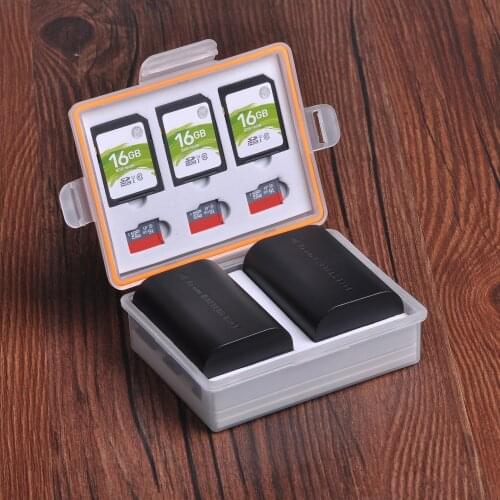 Waterproof Camera Battery Storage Case for SD TF Memory Card Box for Canon LP-E6 BP-511 Sony NP-FZ100 NP-FM50 Nikon EN-EL3e
