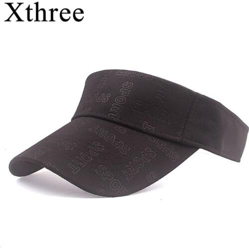 Xthree Summer Women Solid Top Air Cap Sport Sun Visor Cap Outdoor Travel Sun Hat Ladies shade Hat Beach Cap