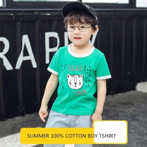 2021 Kids Boy T-shirt Girl Cartoon Bear Tops Cute Baby Cotton Tees Summer Clothes Toddler Fashion T Shirts Children Top Costume
