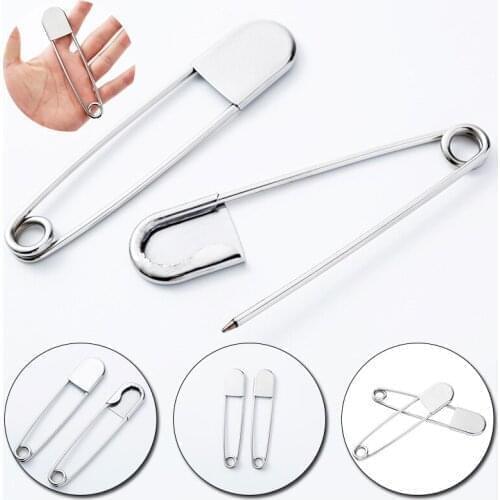 5pcs Stainless Steel Sewing Safety Pins DIY Handmade Tools Accessory for Scarf Blankets Skirts Knitted Fabric Crafts Supplies