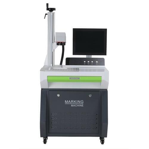 Faith 50w Static Fiber Laser Marking Machine With Rotary For Gold , Sliver , Brass, Aluminum,Stianless, Metal Engraving