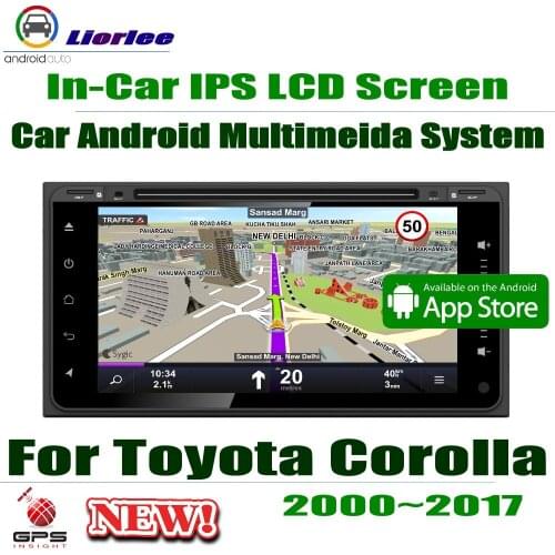 Carplayer Android System A53 PX5 7" HD IPS LCD Screen For Toyota Corolla (E120/E130) 2000-2017 Radio DVD Player GPS DVD CD Navi