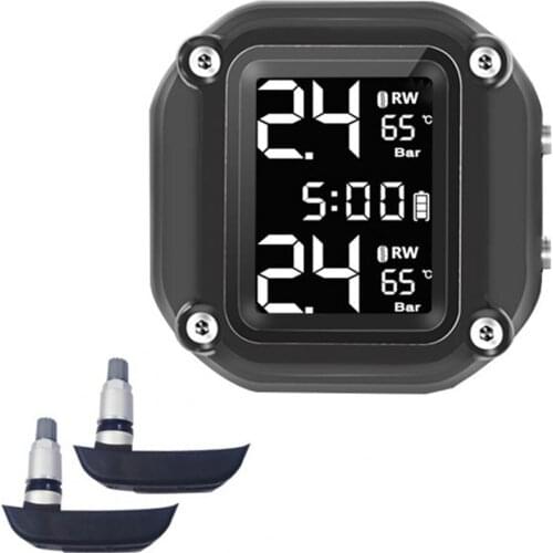 Auto Alarm LCD Digital Screen Motor Tire Pressure External Inner Monitor Sensor 4.5cm x 4.5cm x 2.2cm Motorcycle Accessories