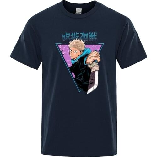 Japan Anime Gojo Satoru T-Shirt Men Jujutsu Kaisen Short Sleeve Mens Clothing Summer Tee Shirt Hip Hop Funny T Shirts Streetwear
