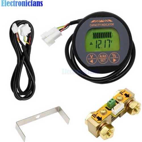 TR16 80V 350A Coulomb Counter Meter Ammeter Voltmeter Power Monitor Battery Capacity Indicator Li-ion Lipo Lithium Battery Teste