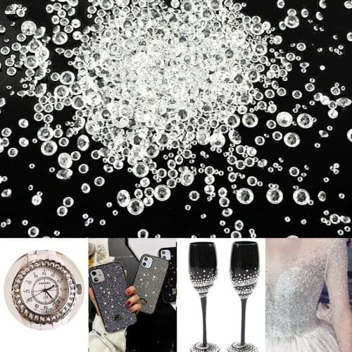 4000pcs Mix Size Mini Crystal Rhinestone Glass Stone For Wedding Party Decor Confetti Table Scatter Beads Nail Art Decoration