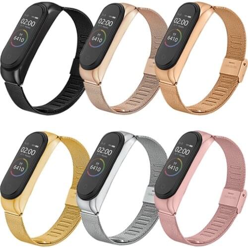 Metal Strap For Xiaomi Mi Band 6 5 4 Smart Bracelet Sports Stainless Steel Replacement Wristband For Xiaomi Band5 miband5 band 5