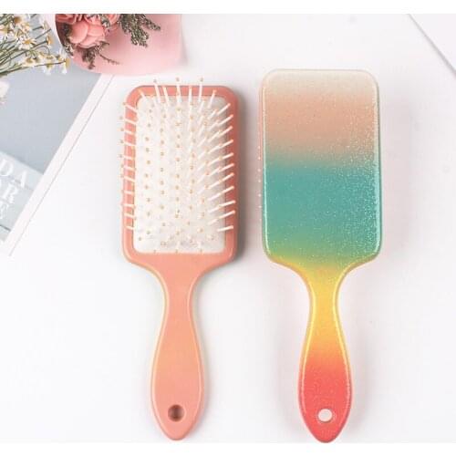 Fashion Star Sky Air Bag Combs Plastic Massage Gradient Color Hairdressing Lovely Girls Hair Brush Beauty Tools