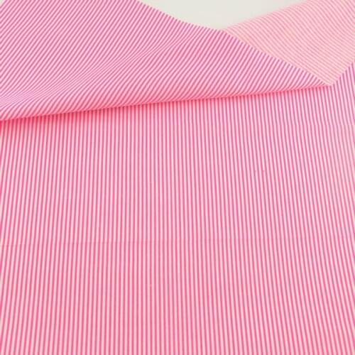New Arrivals Pink and White Stripes Designs Cotton Fabric Patchwork Clothes for Dolls DIY Decoration Tissue Home Textile Crafts