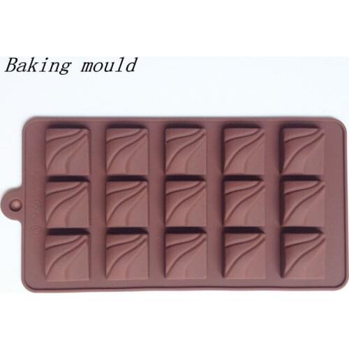 Wholesale Silicone mold B104 Square stripes shape Chocolate mold Decoration Fondant cake mould Baking mold