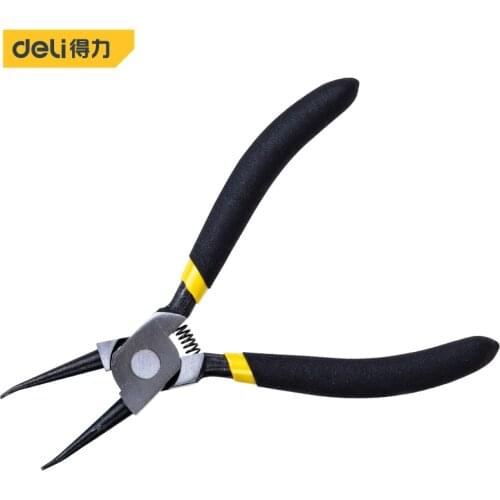 Deli Professional 5/7/9/13 Inches Internal Circlip Pliers External Bend Clamp Point Shaft Snap Ring Bent Nose Repair Hand Tools