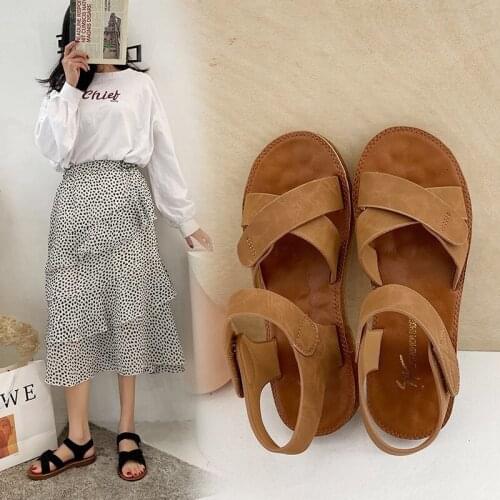 Flat sandals women summer 2021 new Korean student casual comfortable Roman womens shoes