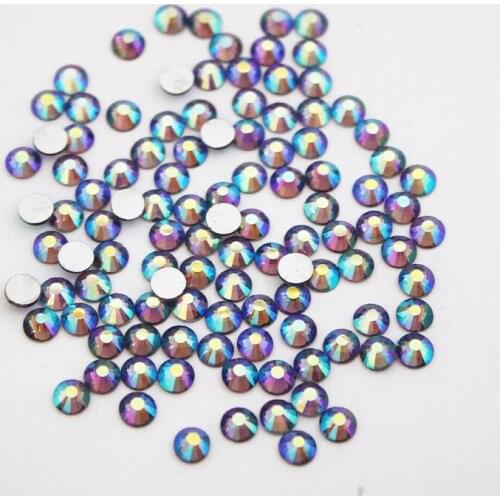 Ss3 to ss30 Non Hotfix Rhinestone Tanzanite AB Flatback Crystals 3D Nail Art Rhinestones DIY Lace Dress Decoration